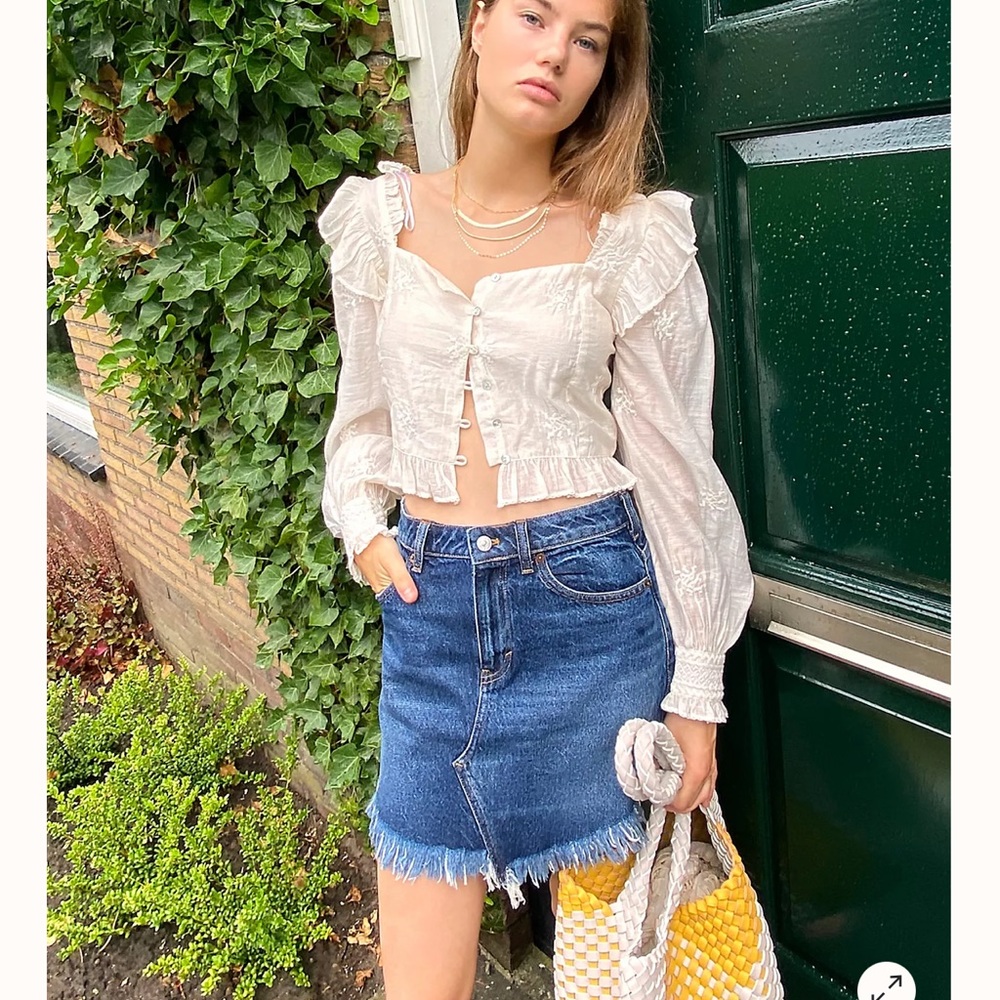 Free People Bailey Denim Mini Skirt new with tags